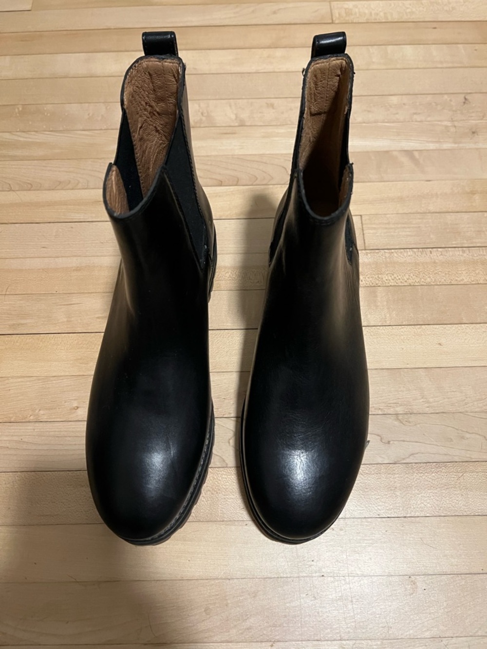 Women’s Black Leather Chelsea Boots